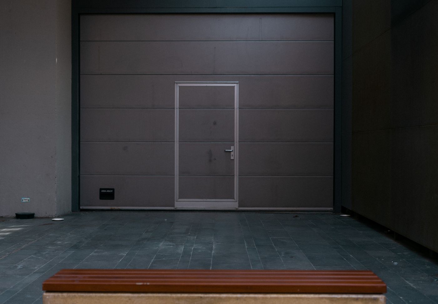 Sleek modern garage door