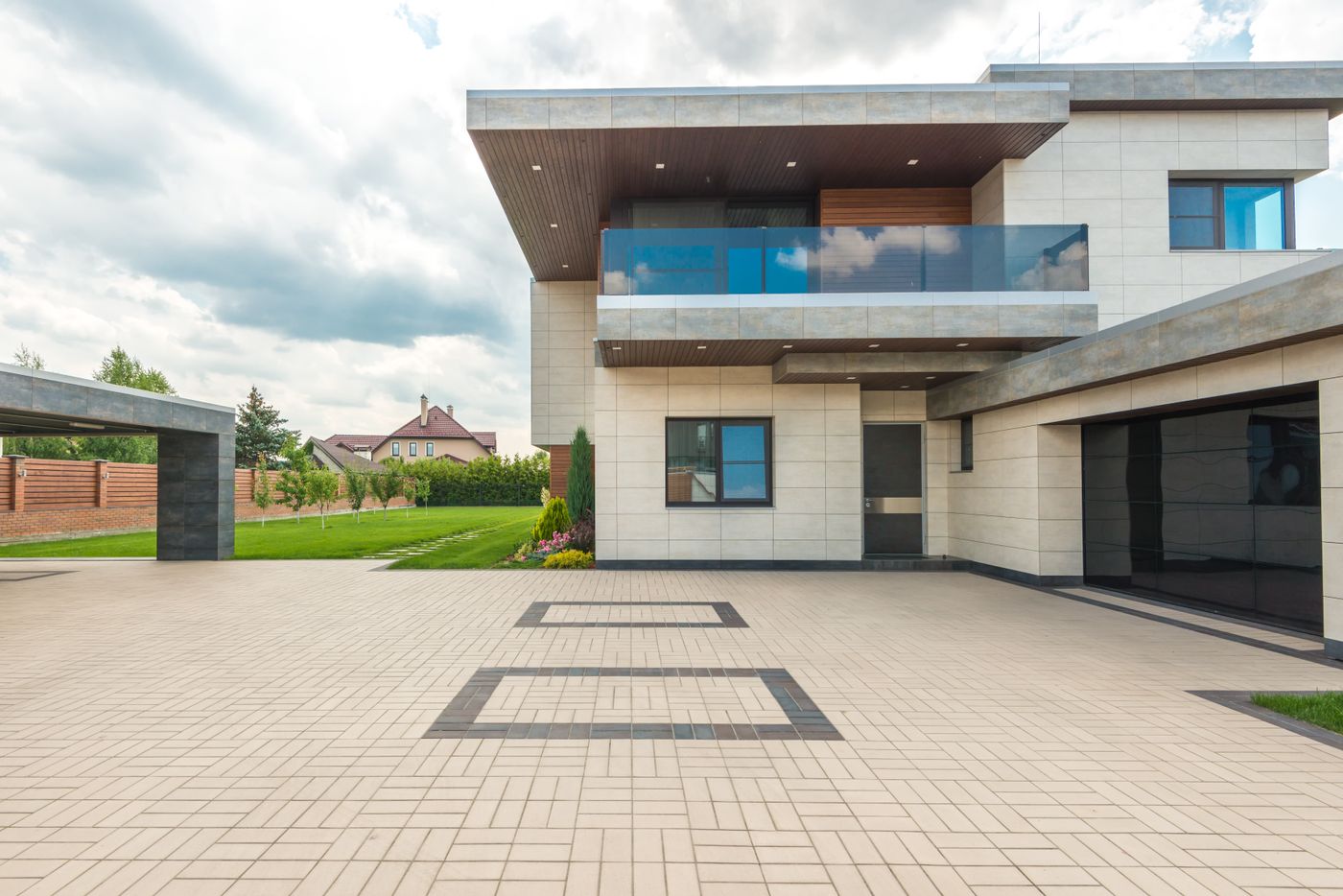 Luxury home garage door